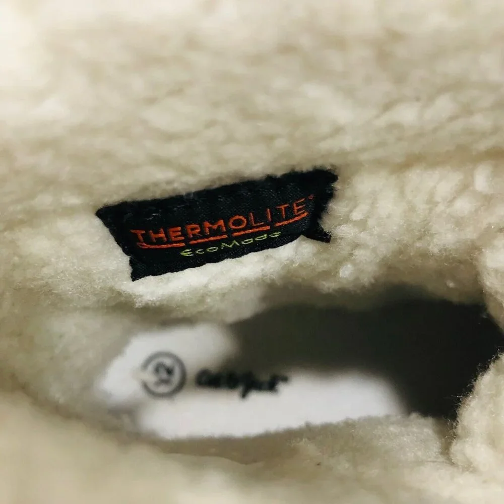 Cat & Jack Gray Denver Winter Shearling Boots Girl 12 Unisex Hook Loop Snow Rain
